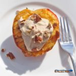grilled peaches with cinnamon ricotta creme