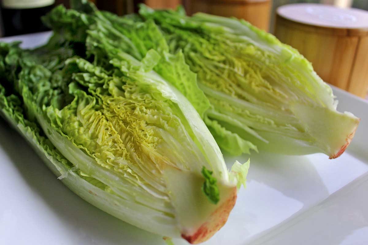 sliced romaine lettuce wedges