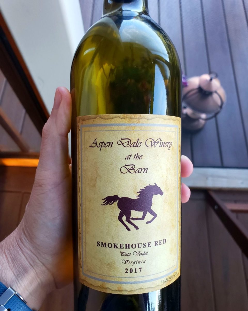 a bottle of wine from Aspen Dale
