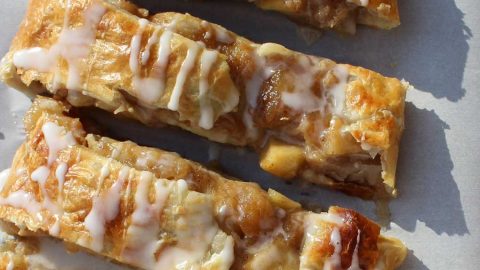 Caramel Apple Strudel With Vanilla Glaze
