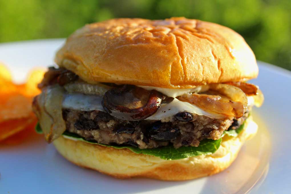 burger on plate