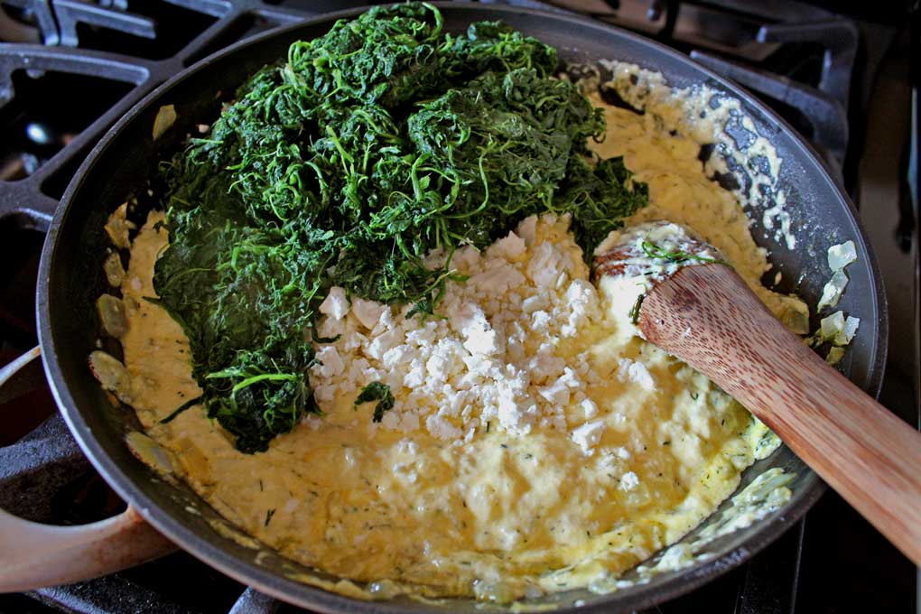 mixture in skillet on stove