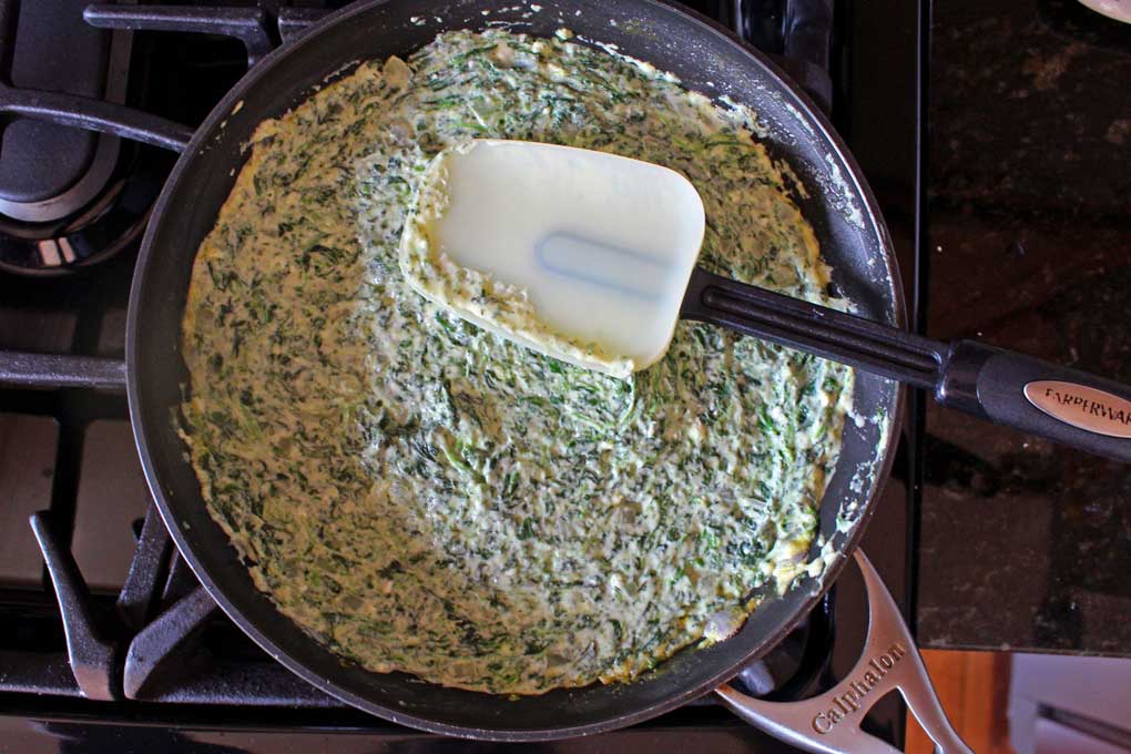 mixture smoothed down inside pan