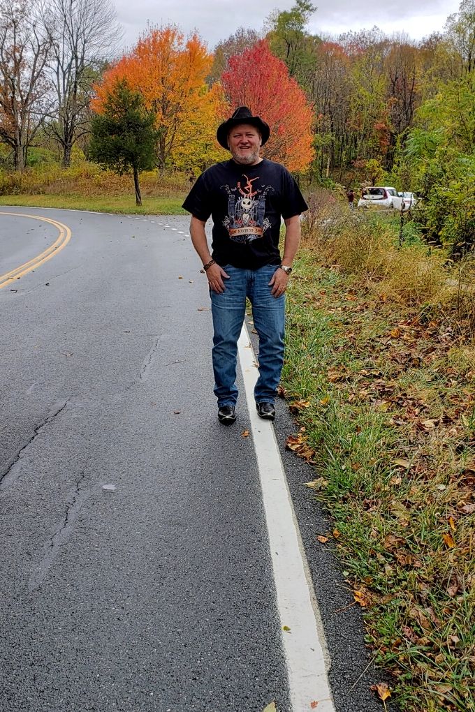 David standing on Skyline Drive