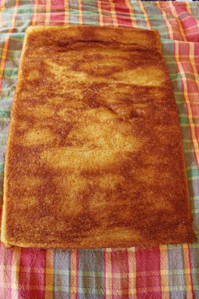 unrolled cake