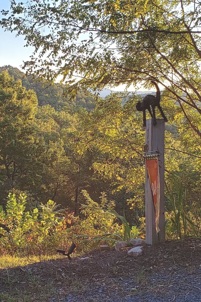 where pumpkin used to sit at top of our driveway