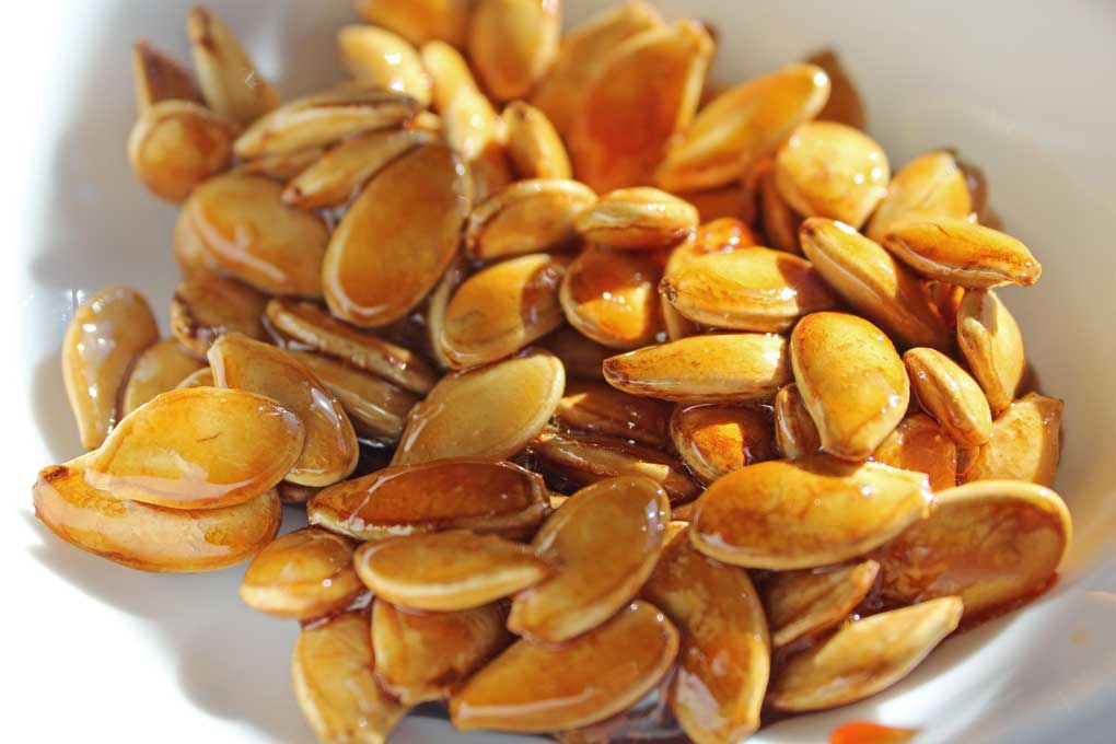 prepared pumpkin seed topping