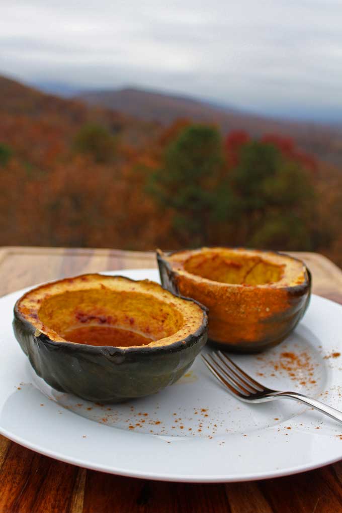 squash with mountain view
