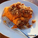 sweet potato casserole served on plate