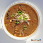 chicken enchilada chili in a bowl