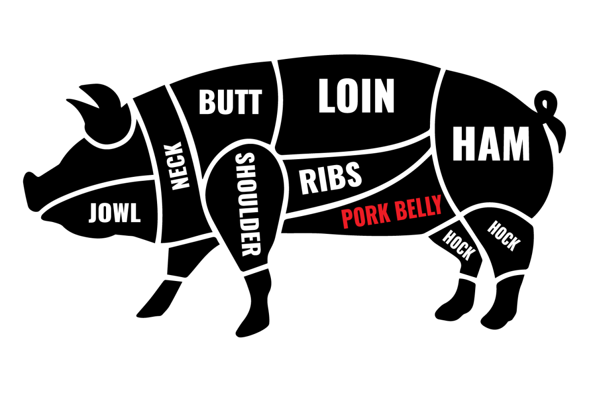 pig diagram of pork belly