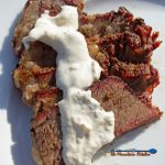 creamy horseradish sauce over beef