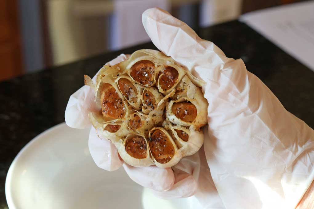 roasted garlic clove