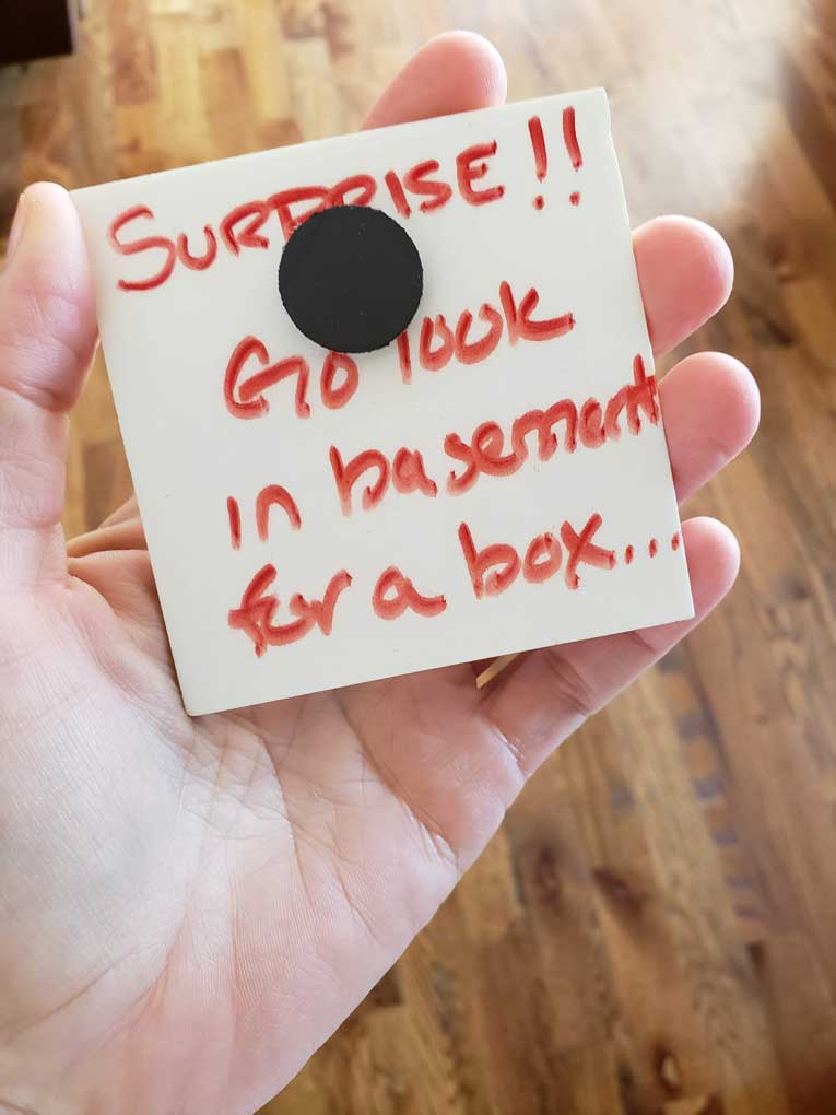 message on back of magnet from debbie