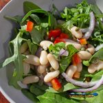 white bean arugula salad