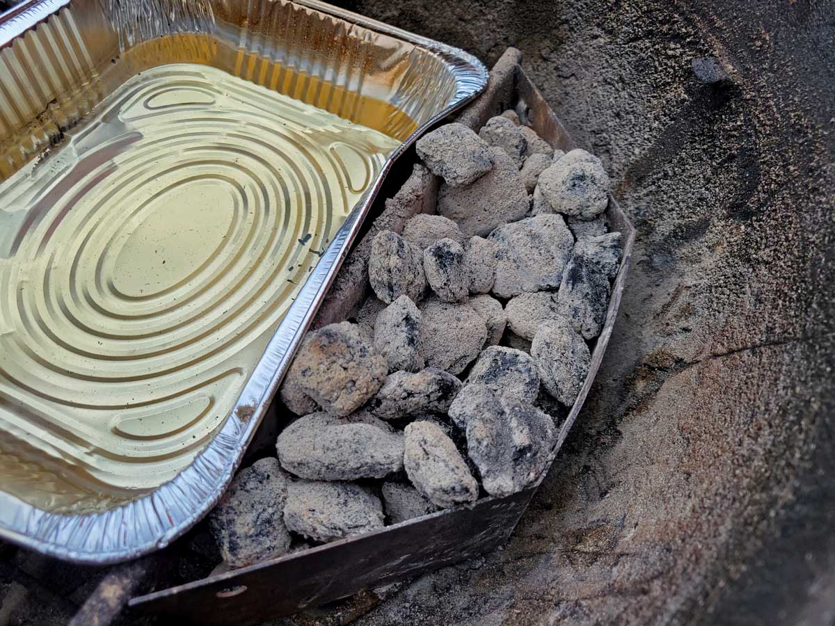 charcoal basket with water pan