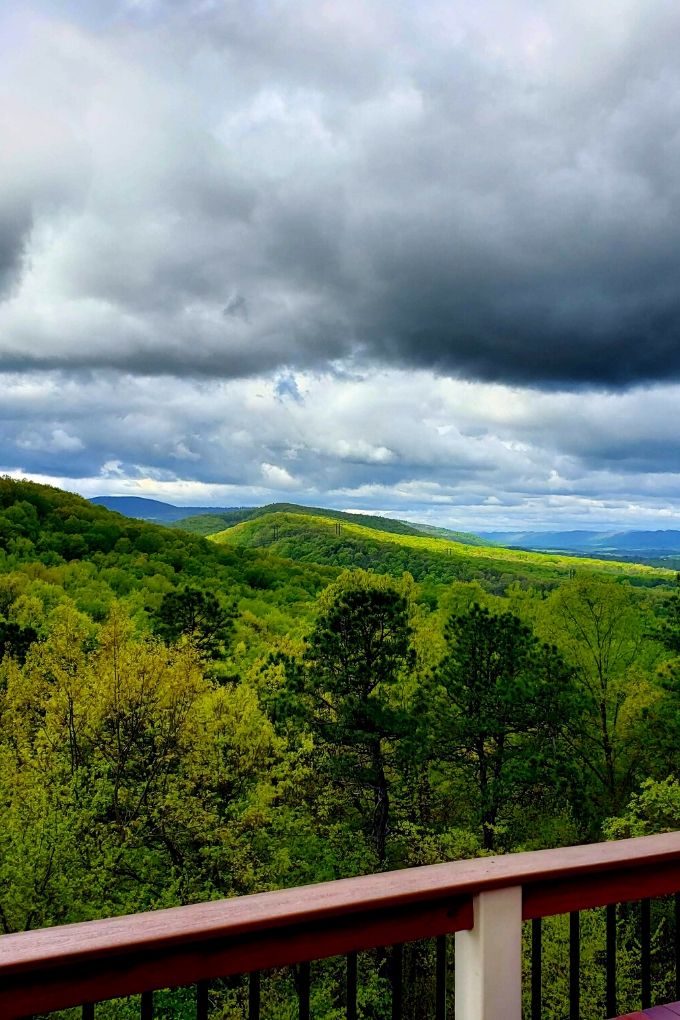 bright green mountain view