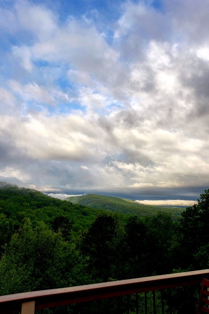 clouds and fog in the valley