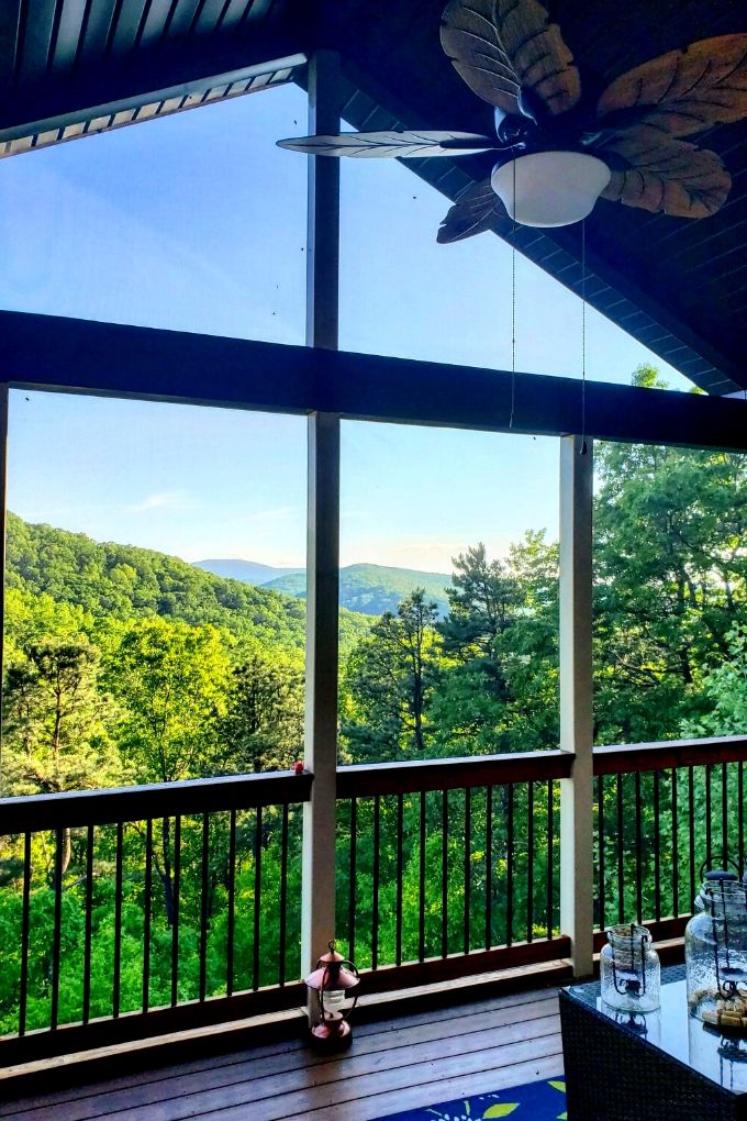 back porch with view