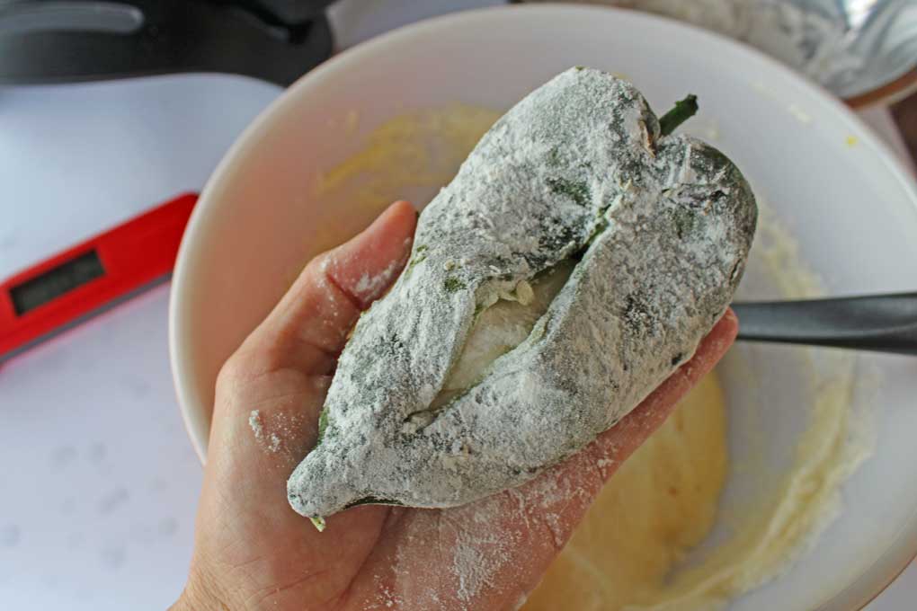 flour covered chile