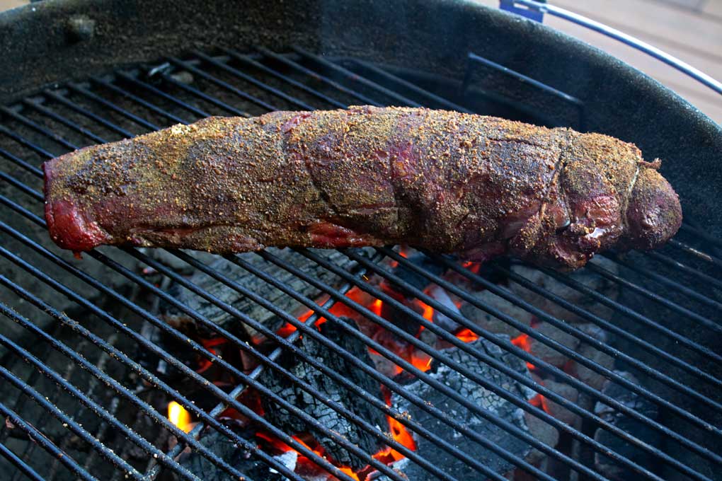 beef tenderloin over hot coals