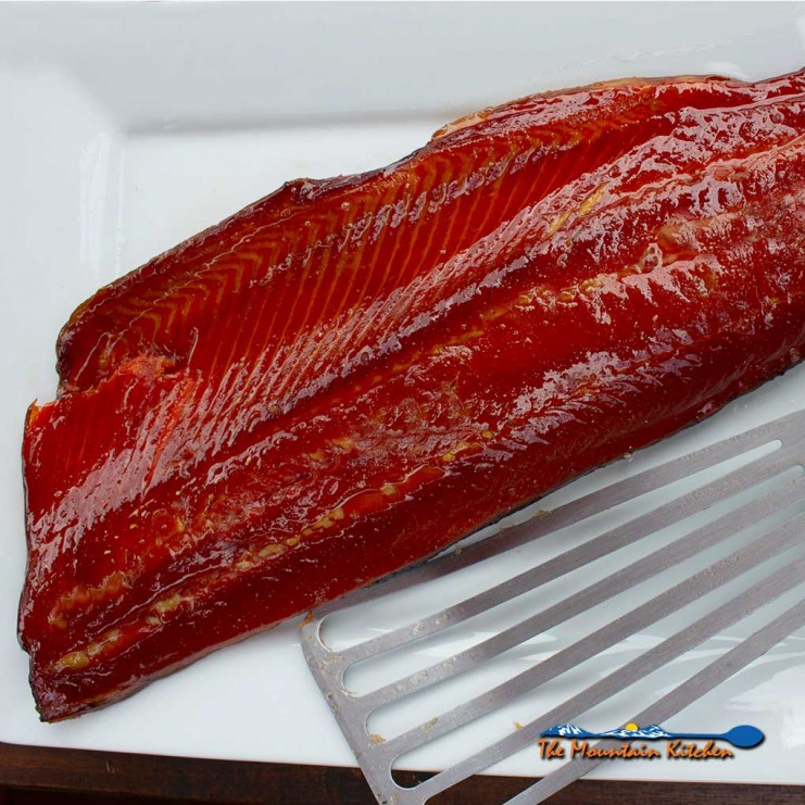 smoked salmon with honey glazed ready to eat