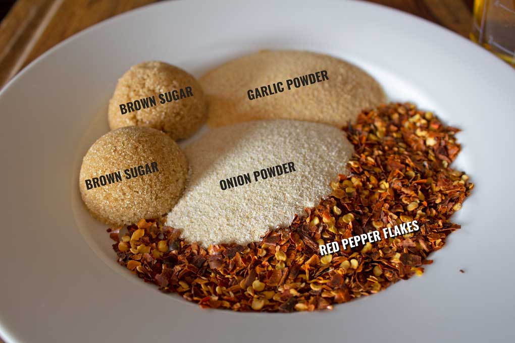 diagram of brine spices on plate