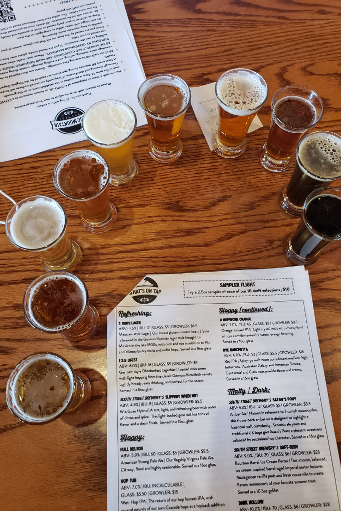 beer at blue mountain brewery