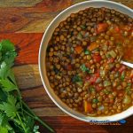 bowl of easy lentil soup