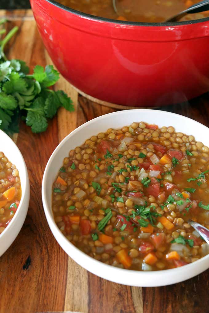 easy lentil soup ready to eat