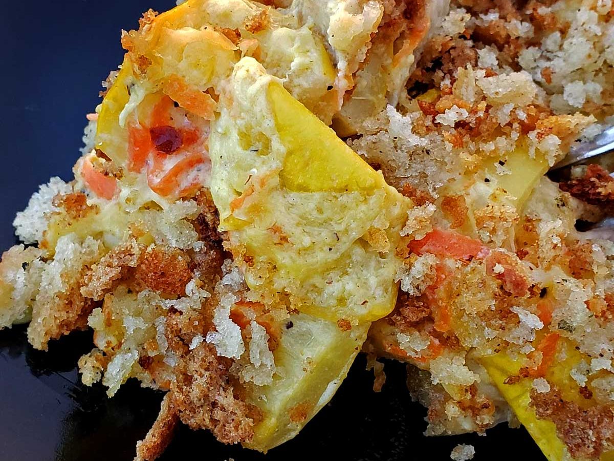 squash casserole ready to eat
