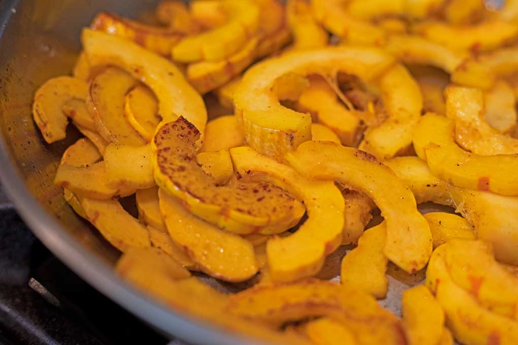 delicata in skillet