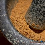 garam masala in mortar and pestle