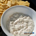 smoked onion dip with chips