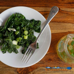 sauteed kale with spring onion vinegar