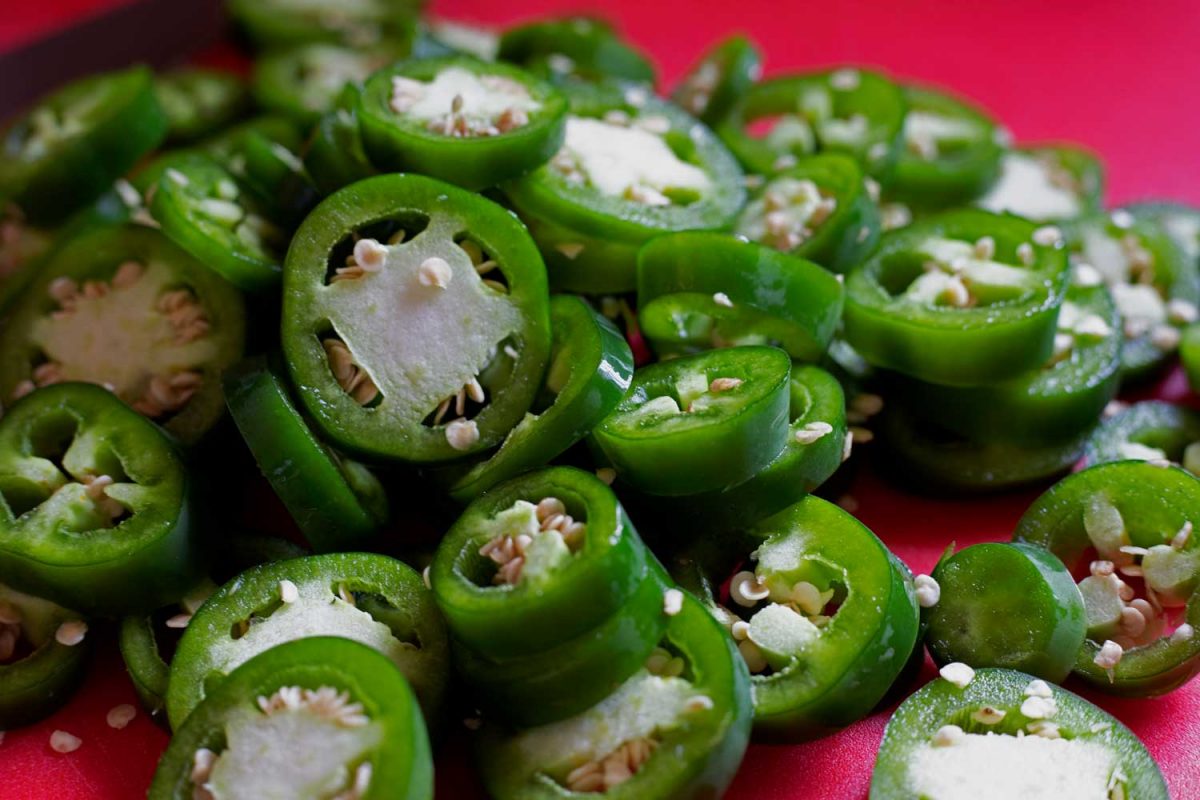 sliced jalapenos