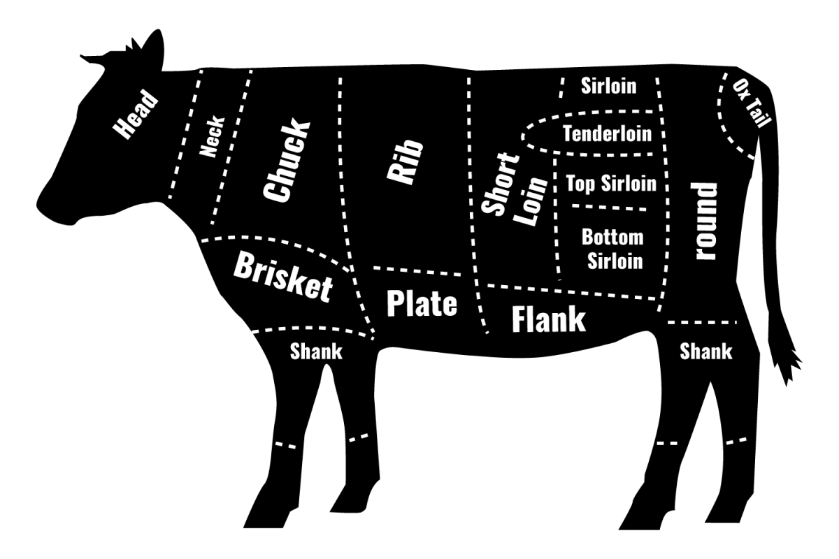 beef diagram of cuts