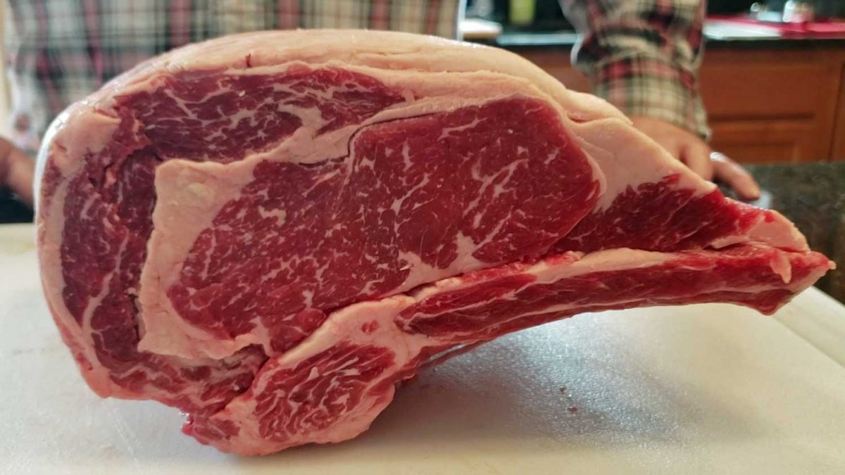 raw prime rib roast