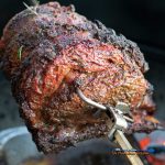 rotisserie prime rib on spit