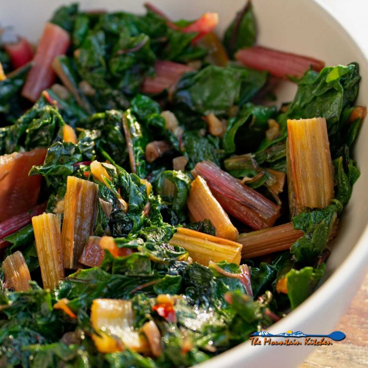 sautéed Swiss chard in bowl