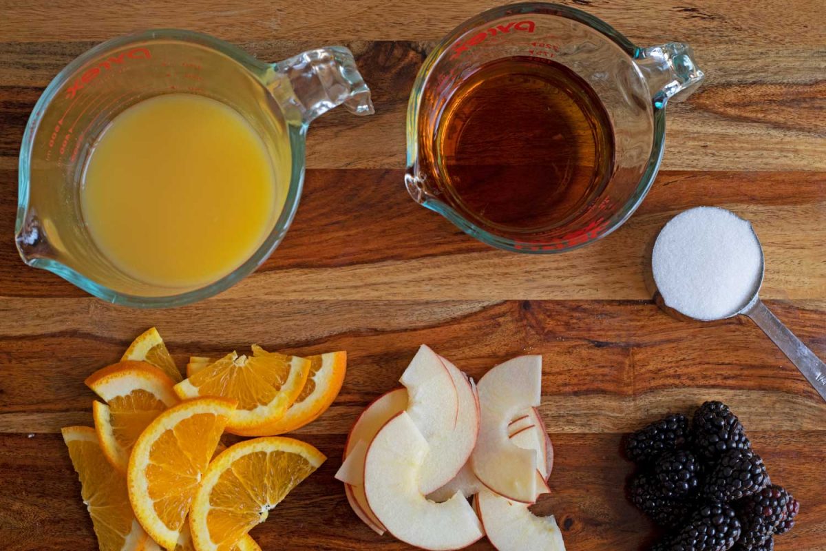 ingredients to make the sangria base