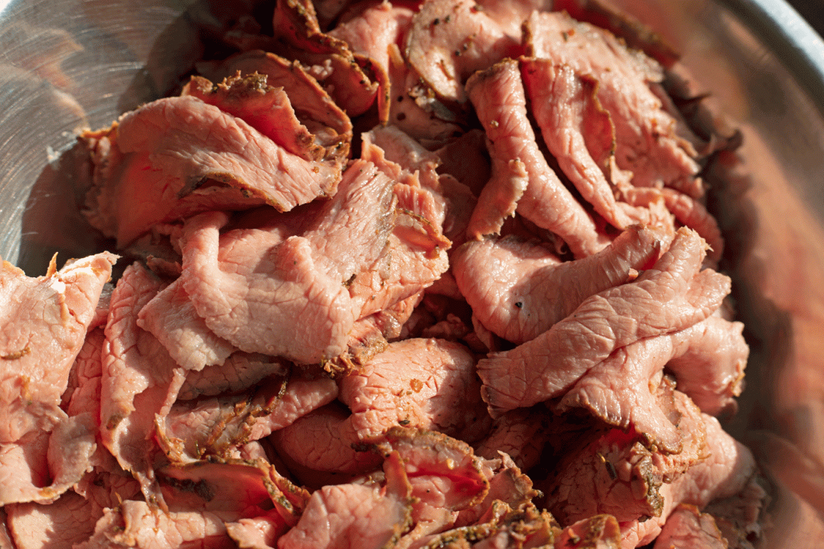 sliced smoked roast beef