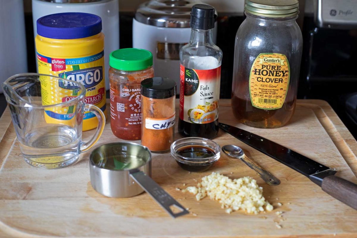 Ingredients to make the sauce.