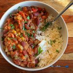 bowl of vegetarian red beans and rice