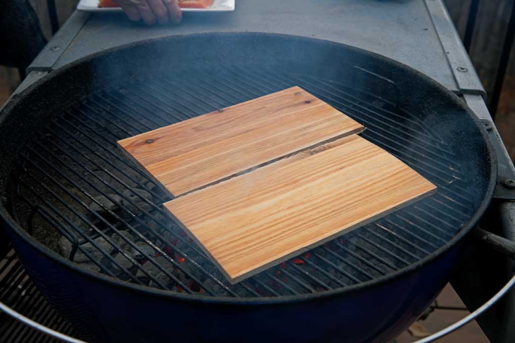 cedar planks on grill
