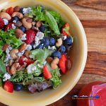 spring mixed berry salad with strawberry vinaigrette