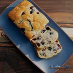 Blueberry Bread sliced on serving platter