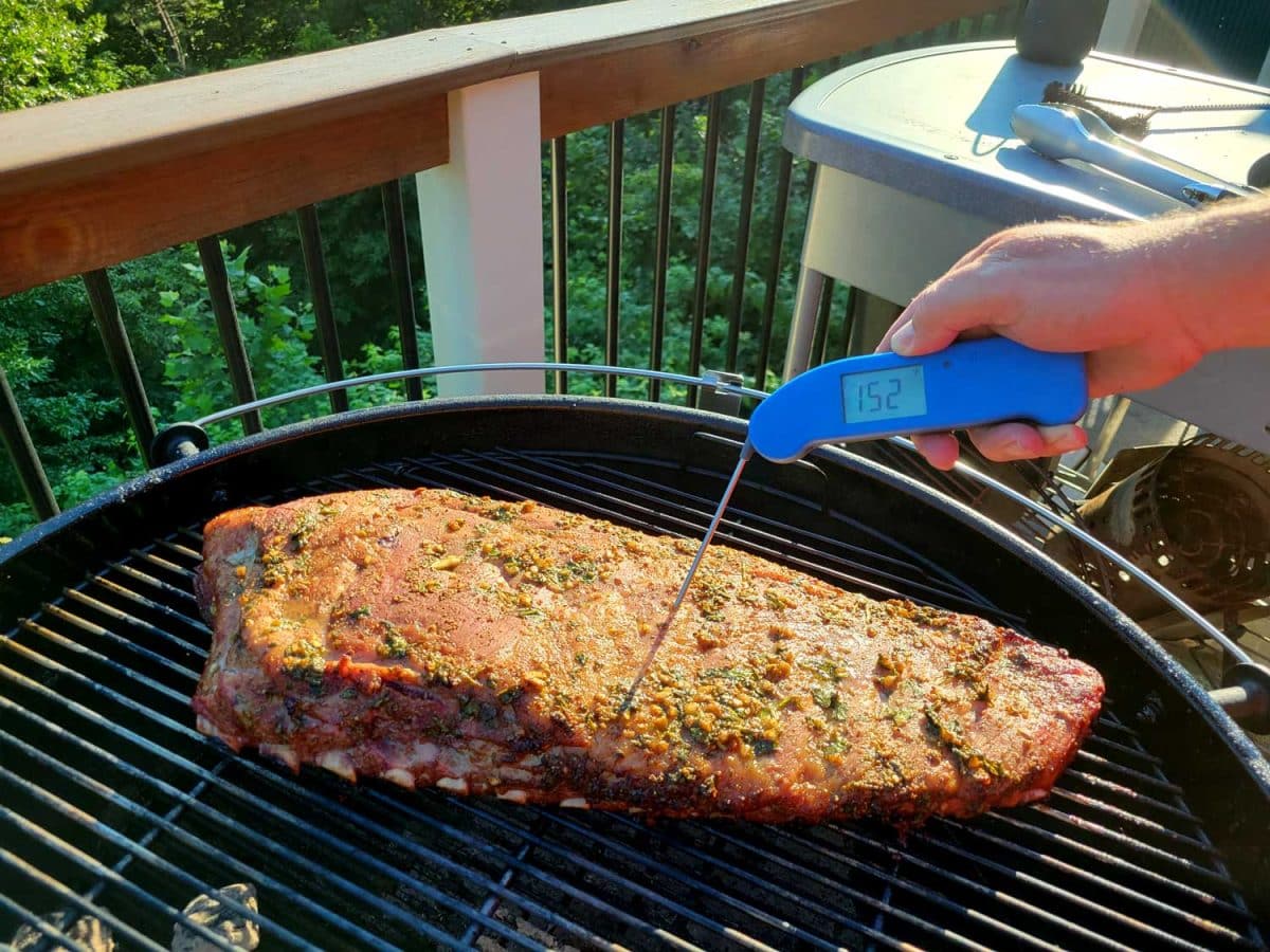 checking internal temp of ribs