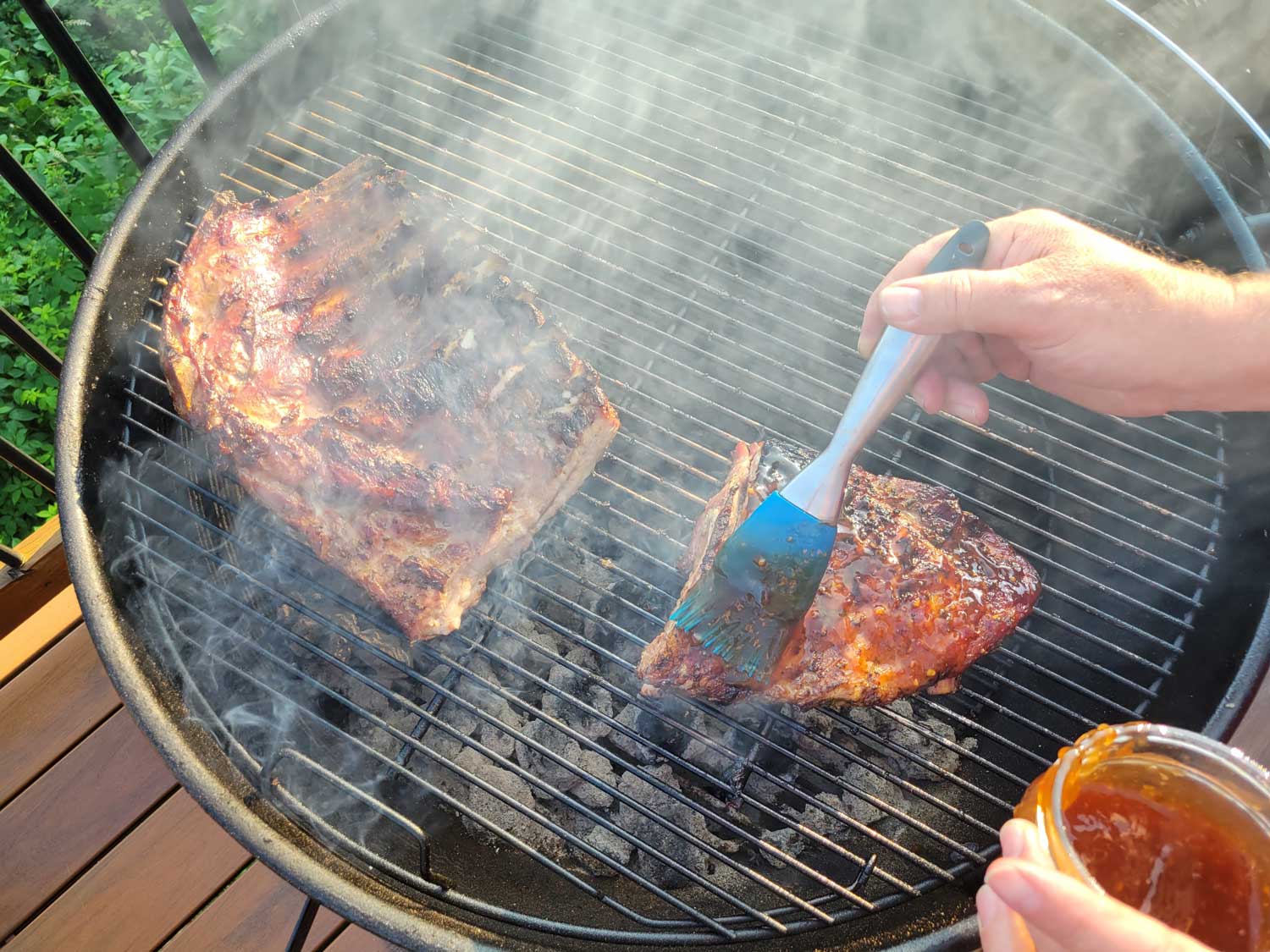 basting rub with Thai sweet chili sauce