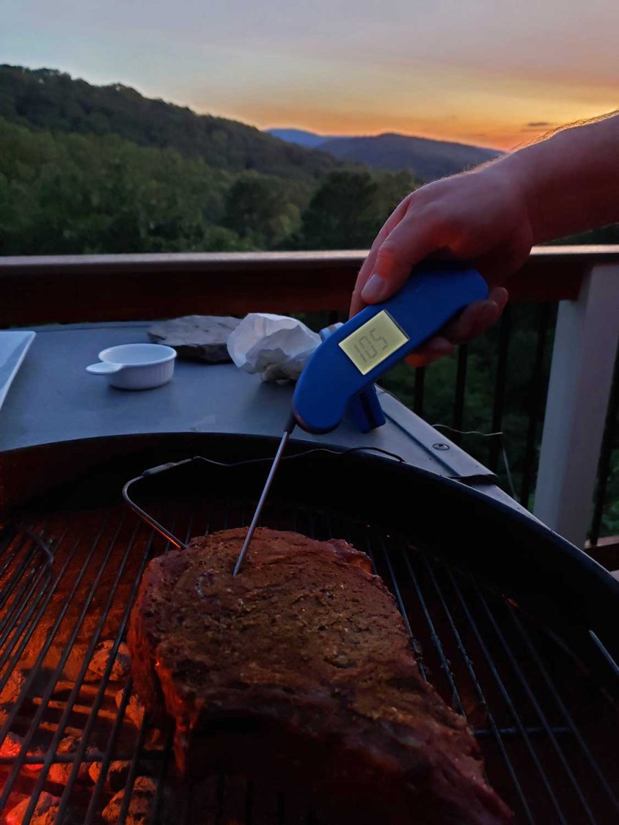 reading temperature with instant-read thermometer